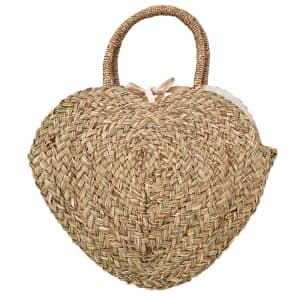 Torba ceker natural u obliku srca dim. 40x7 cm - tzf2020