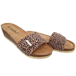 Natikače sa povišenom petom "Pink Leopard"- nzf2514