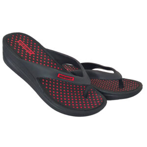 Japanke ženske sa visokom petom (5 cm) "Insole Print" crvene točkice- jzf901-r