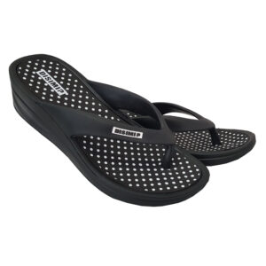 Japanke ženske sa visokom petom (5 cm) "Insole Print" bijele točkice- jzf901-b