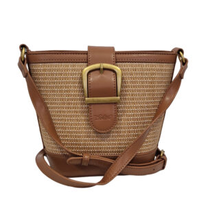 Torba sa velikom kopčom, smeđa dim. 22x18x10 cm - tzf2513